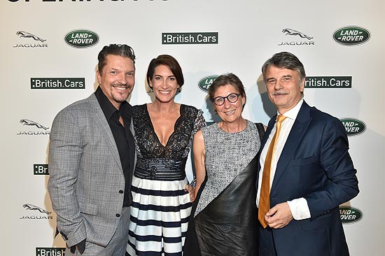 Hardy Krüger Jr., Alice Krüger, Hedi Speth, Prof. Dr. Ralf Speth (CEO Jaguar Land Rover) beim Grand Opening Jaguar Land Rover München Süd am 16.07.2019 Foto: BrauerPhotos / G. Nitschke für Jaguar Land Rover